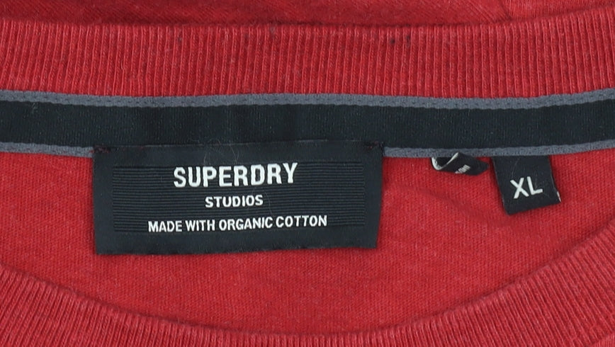 Superdry Men's Red XL Crew Neck T-Shirt