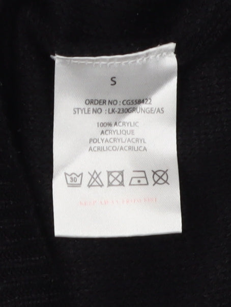 Womens UK Size S Brave Soul Black Pullover Jumper
