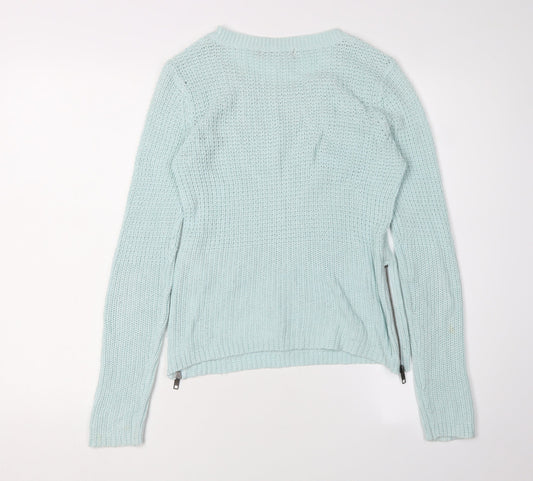 Womens UK Size XS VILA Blue Pullover Jumper