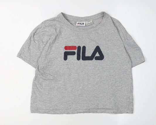 Unisex Adults UK Size M FILA Grey Basic T-Shirt