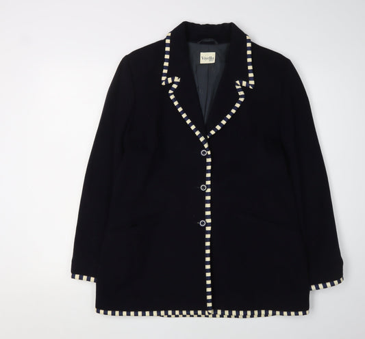 Womens UK Size 10 Viyella Petite Black Blazer