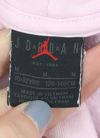 Jordan Girls Pink Hoodie, 10-12 Years, Pullover, Logo Accent