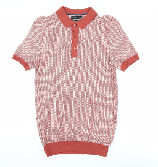 Womens UK Size XS Marks and Spencer Red Basic Polo