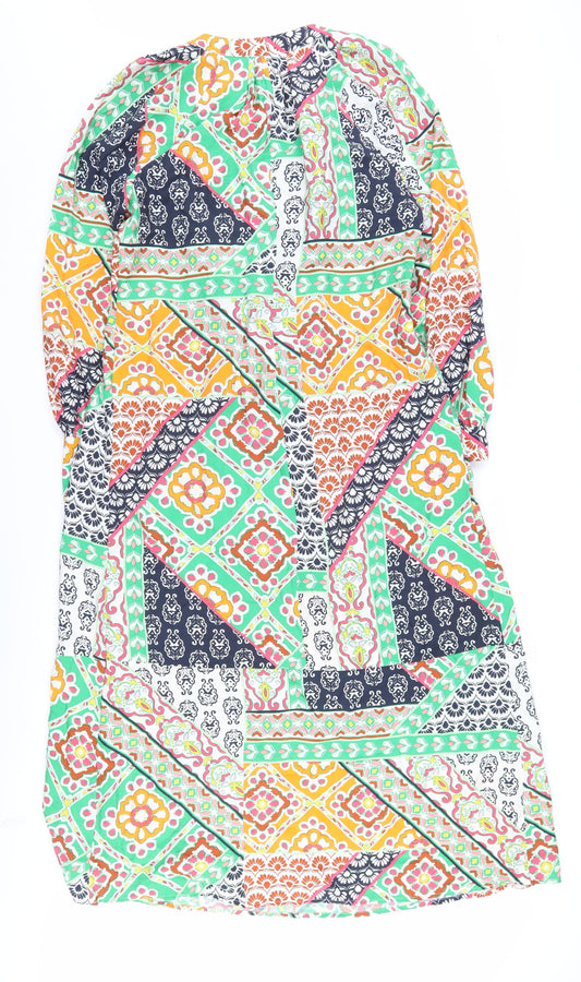 Next Women's Multicoloured Patchwork Dress Size 8