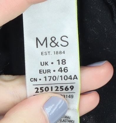 Womens UK Size 18 Marks and Spencer Black Blouse