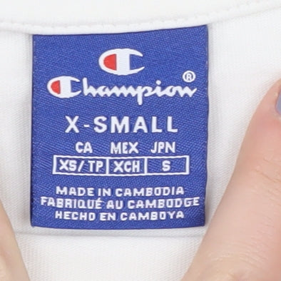 Champion Unisex White XS Basic T-Shirt Sports Logo