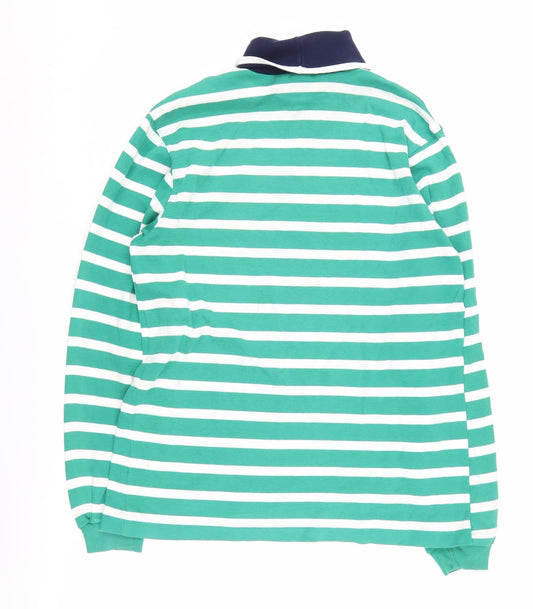 Mens UK Size M Lands' End Green Pullover Sweatshirt