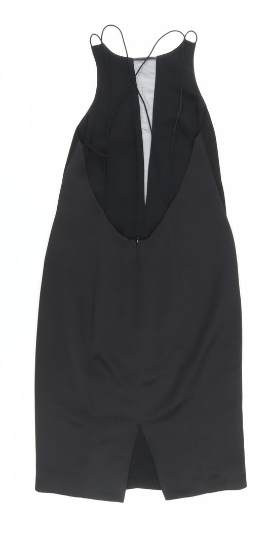 Next Women's Black Bodycon Midi Dress Size 8