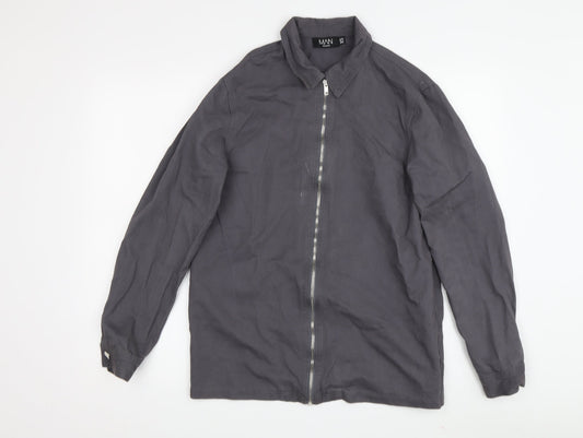Mens UK Size XS Boohoo MAN Grey Basic Jacket