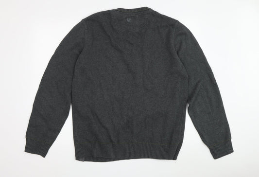 Fat Face Men's Grey Wool Pullover Jumper M