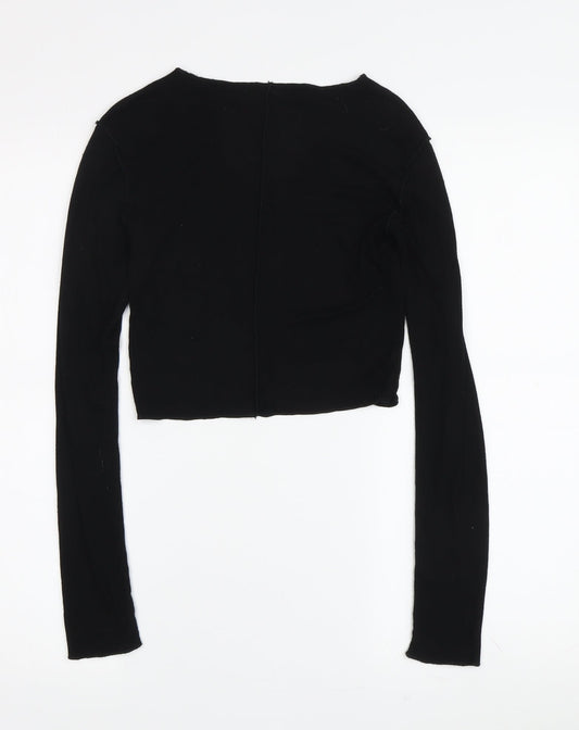 Zara Women’s Black Pullover Jumper S Slim Fit