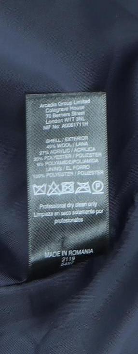 Womens UK Size 12 Miss Selfridge Multicoloured Overcoat
