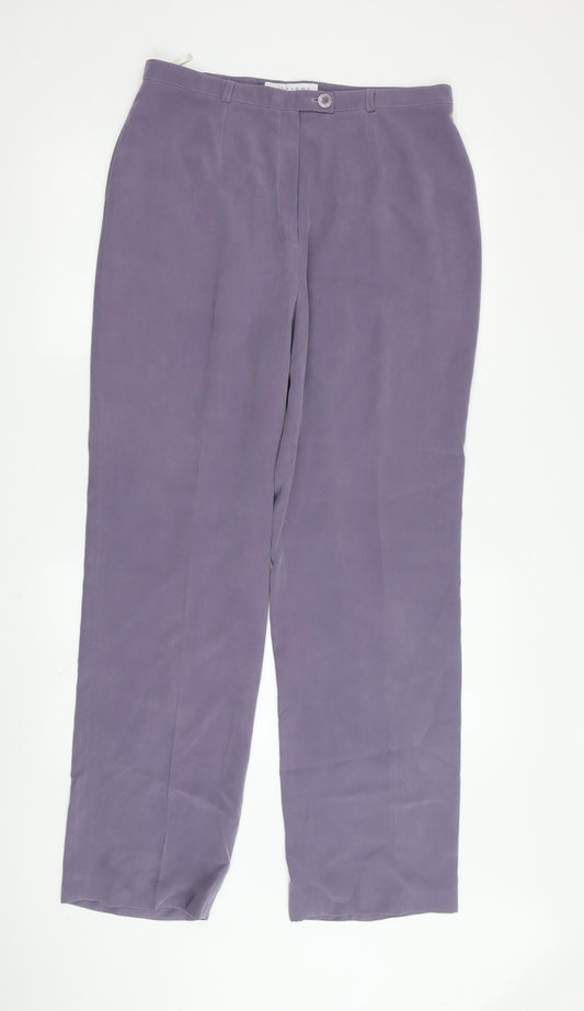 Womens UK Size 14 Autonomy Classic Fit Purple Trousers