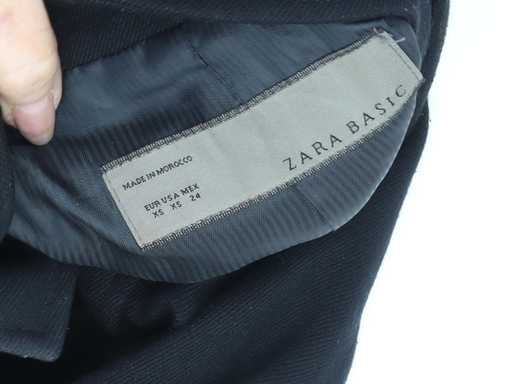 Womens UK Size XS Zara Black Military Jacket