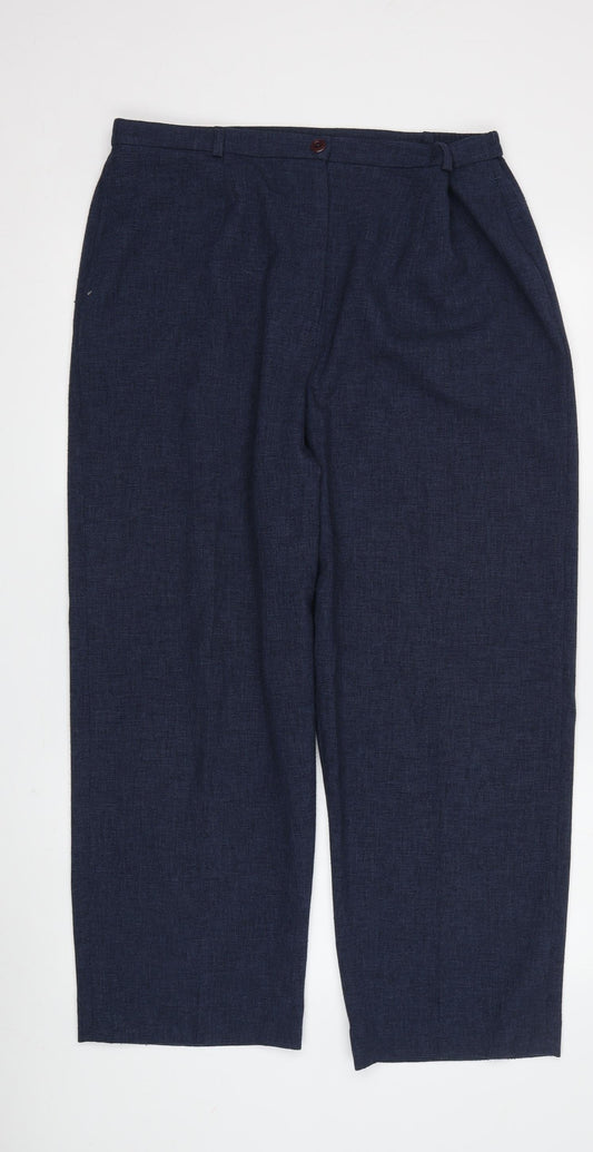 Womens UK Size 10 Eastex Regular Fit Blue Trousers