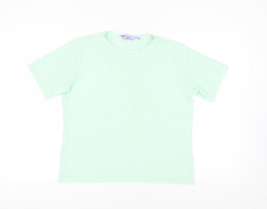Womens UK Size M Honor Millburn Green Jersey T-Shirt