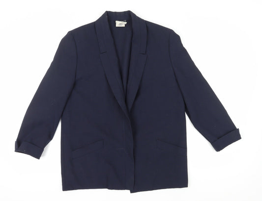 Womens UK Size 12 Jacques Vert Regular Blue Blazer