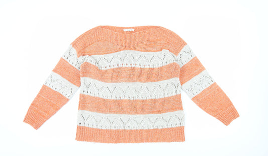 Womens UK Size 8 White Stuff Orange Pullover Jumper