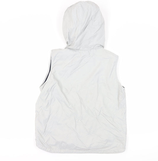Maine New England Women's White Hooded Waistcoat Vest Size 12