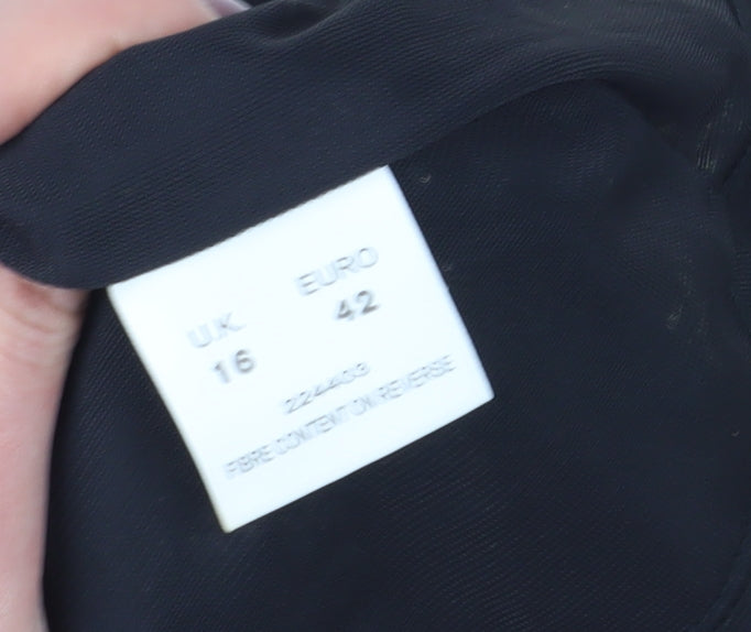 Womens UK Size 16 Eastex Black Blouse