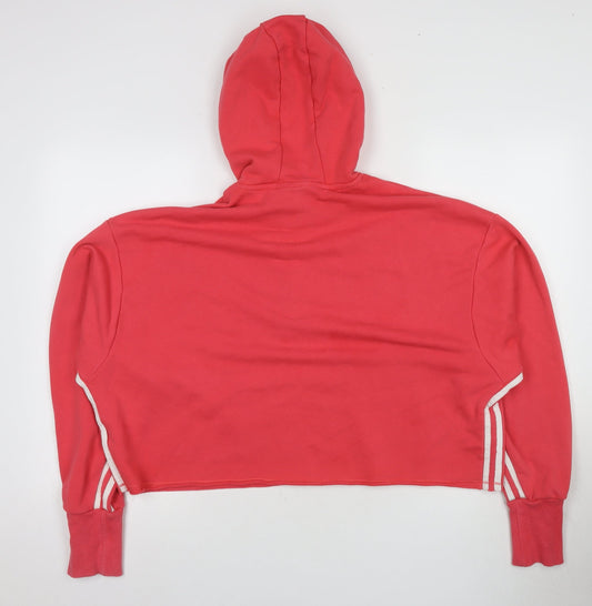 Adidas Women's Red Pullover Hoodie - L - Casual Comfort