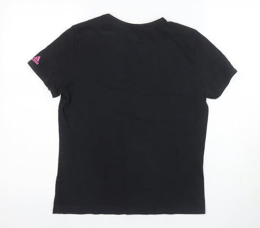 Womens UK Size 10 adidas Black Basic T-Shirt