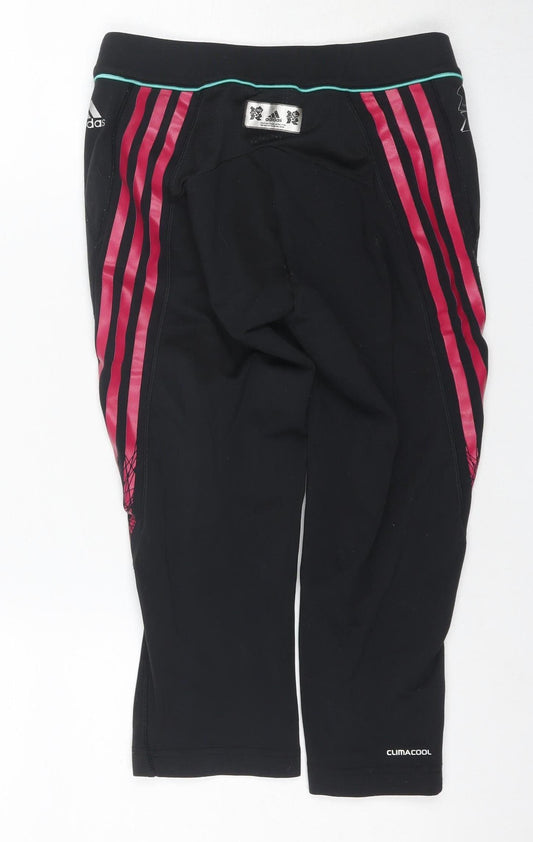 Adidas Women's Black Compression Leggings Size 8 - Sports Performance