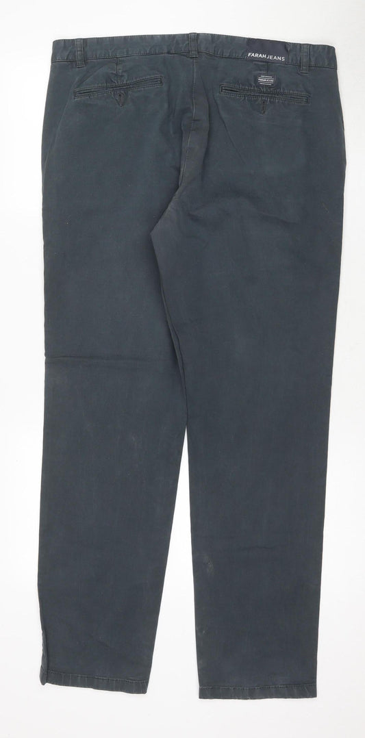 Farah Men's Black Straight Jeans, 36 Waist