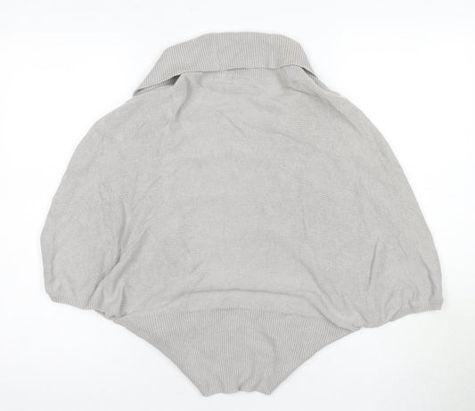 Womens UK Size M Zara Grey Cape Jumper