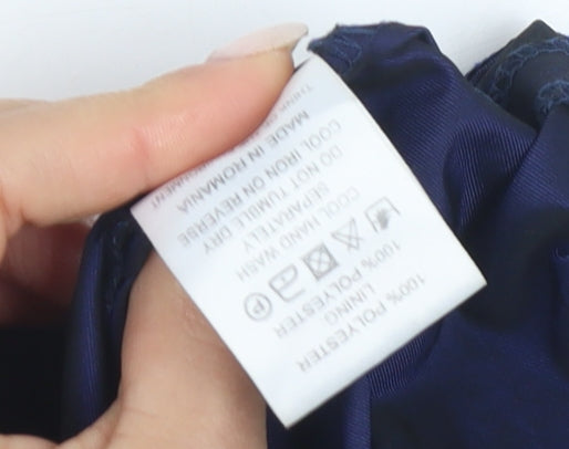 Brand and care label for ASOS Women's Blue Bodycon One Shoulder Dress UK 8