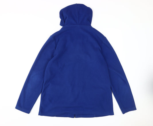 Damart Blue Fleece Hooded Jacket Women M