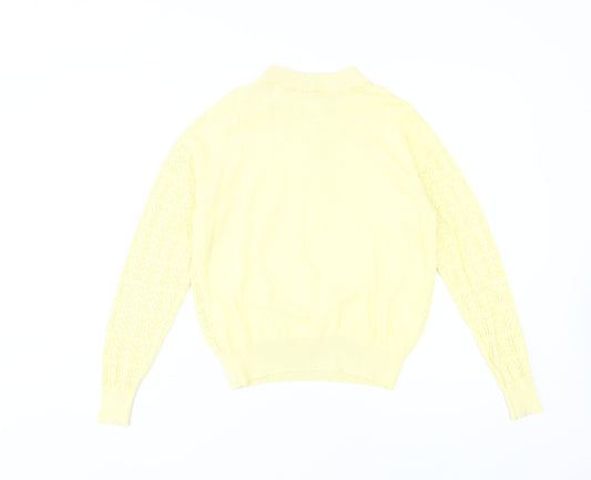 Womens UK Size 12 ANNE WEYBURN Yellow Pullover Jumper