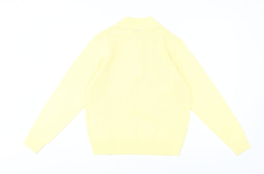 Damart Women's Yellow Henley Jumper - Size 10
