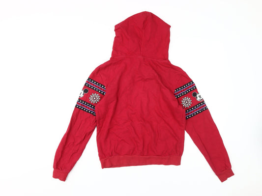Womens UK Size S Disney Red Pullover Hoodie