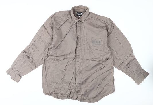 Mens UK Collar Size M An-X Smart Beige Dress Shirt