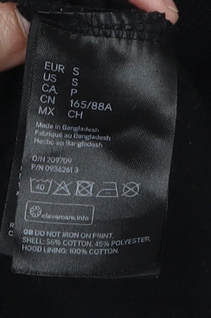 H&M Black Unisex Hoodie, Size 12, Space Theme