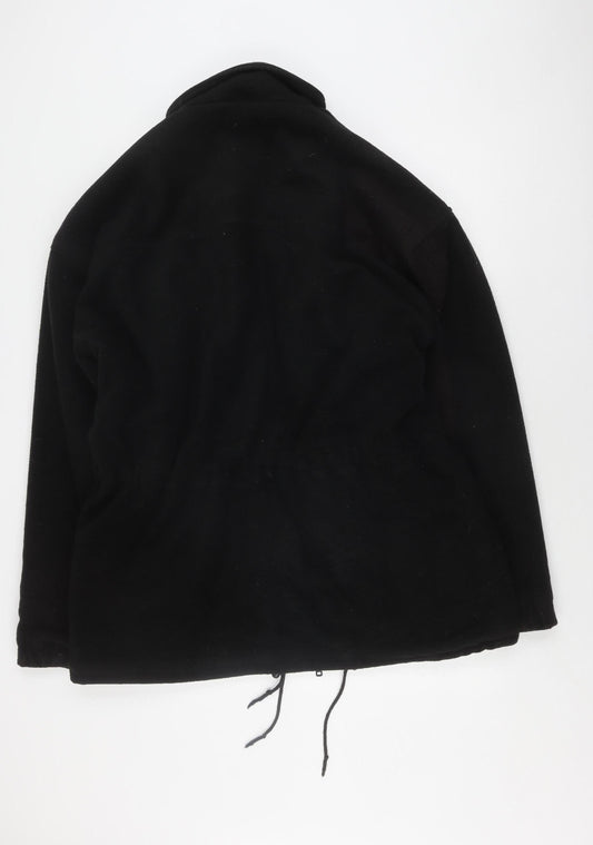 380 Climate Men's Black Hooded Mid-Length Jacket with Zip Size XL