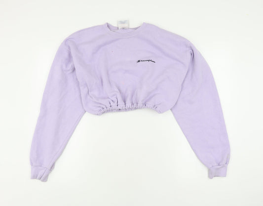 Womens UK Size L Champion Purple Pullover Sweatshirt