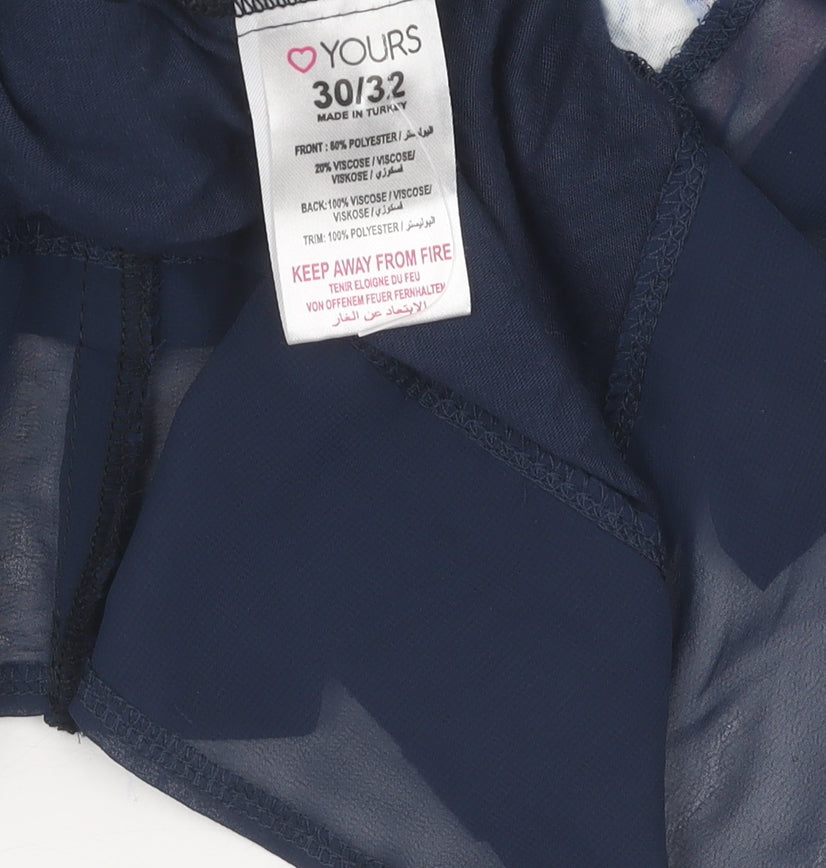 Womens UK Size 2 Yours Multicoloured Basic Blouse