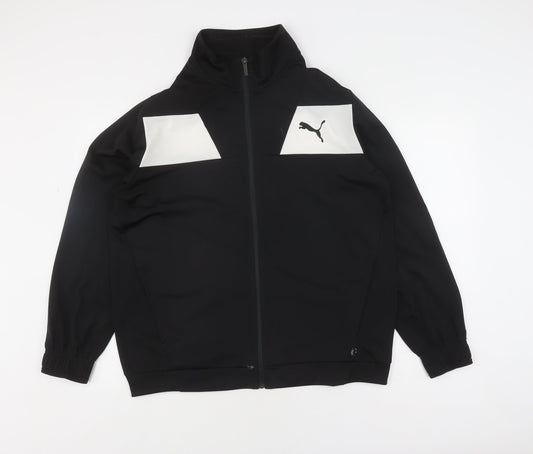Additional front view of Puma Men's Black Track Jacket L - Gym & Training Style