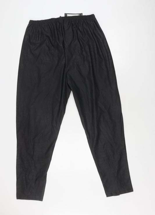 Womens UK Size L I SAW IT FIRST Regular Fit Casual Black Trousers