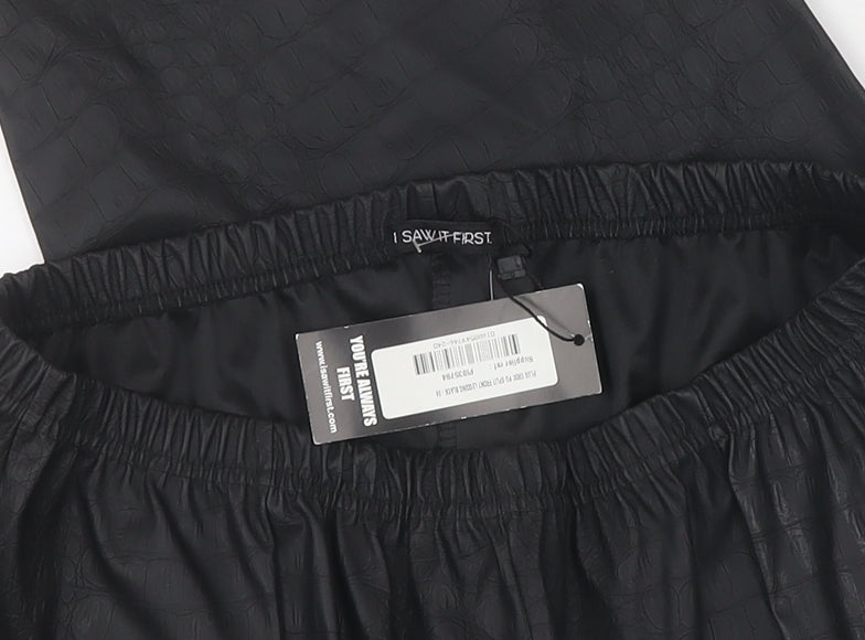 Womens UK Size L I SAW IT FIRST Regular Fit Casual Black Trousers