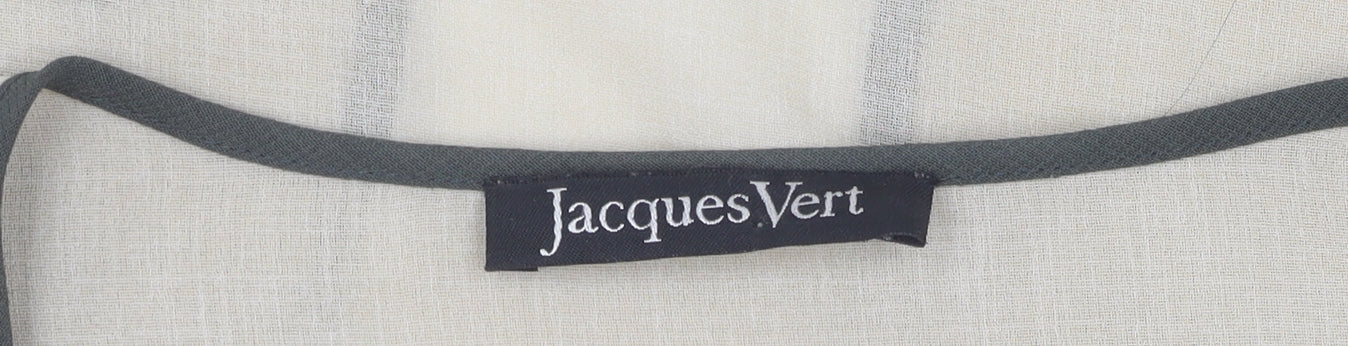 Jacques Vert Women's Beige Cropped Blouse with Embroidery