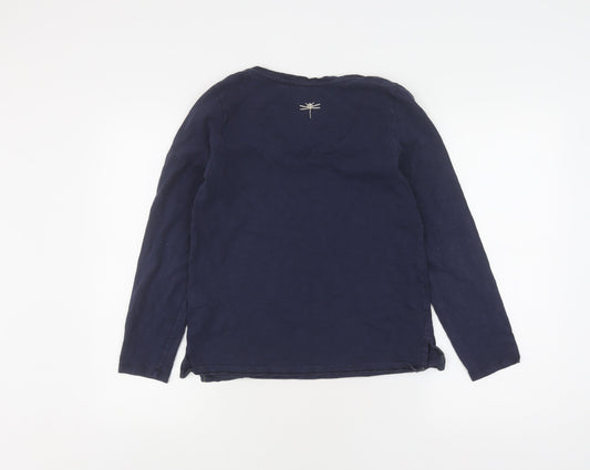 Womens UK Size 8 UK Joules Blue Basic T-Shirt