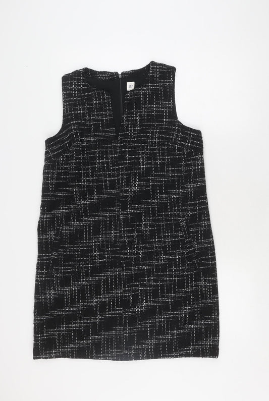 Gap Women's Black Check Shift Dress Medium