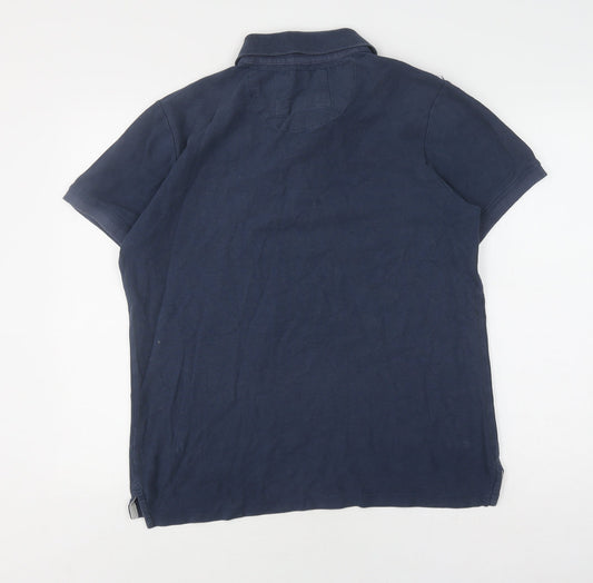 Saltrock Men's Blue Polo M - Casual Short Sleeve Cotton