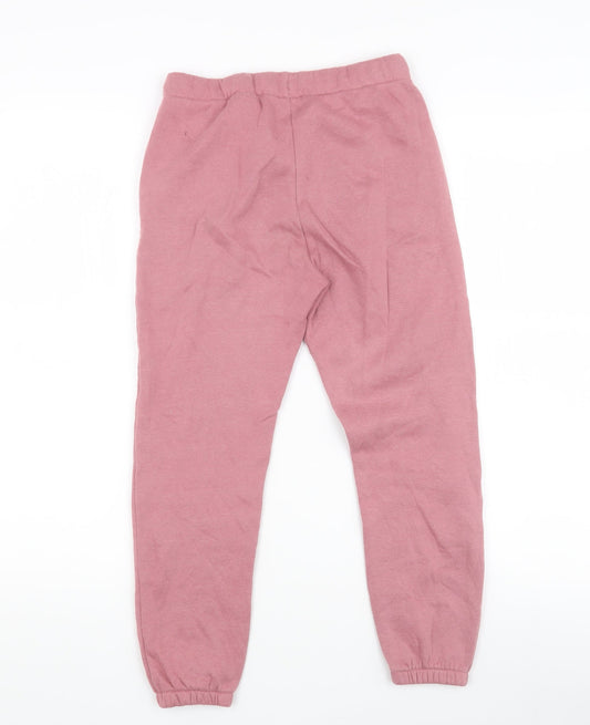 H&M Teens Pink Jogger Trousers - Size 8 Cotton Blend