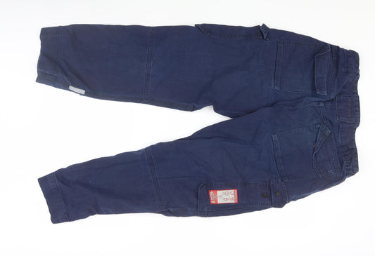 Fortwest Men's Blue Cargo Jeans - Size 34, Medium Wash