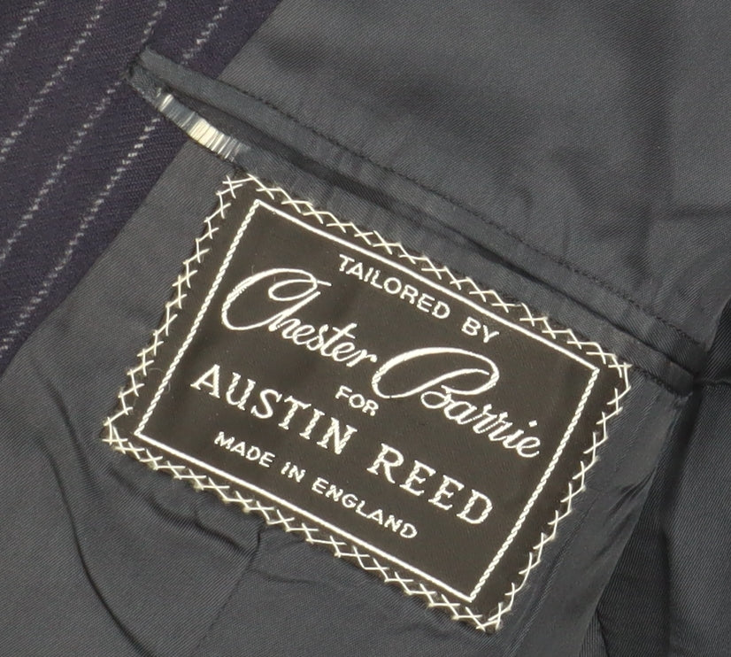 Austin Reed Men's Blue Striped Blazer, 42 Short, Wool, Excellent