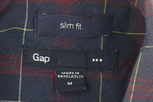Gap Men's Multicoloured Slim Fit Check Shirt M